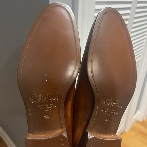 Paul Evans Havana Brown Vero Cuoio Tan Leather Wholecut Oxford shoes Sz 9.5 - Picture 9 of 14